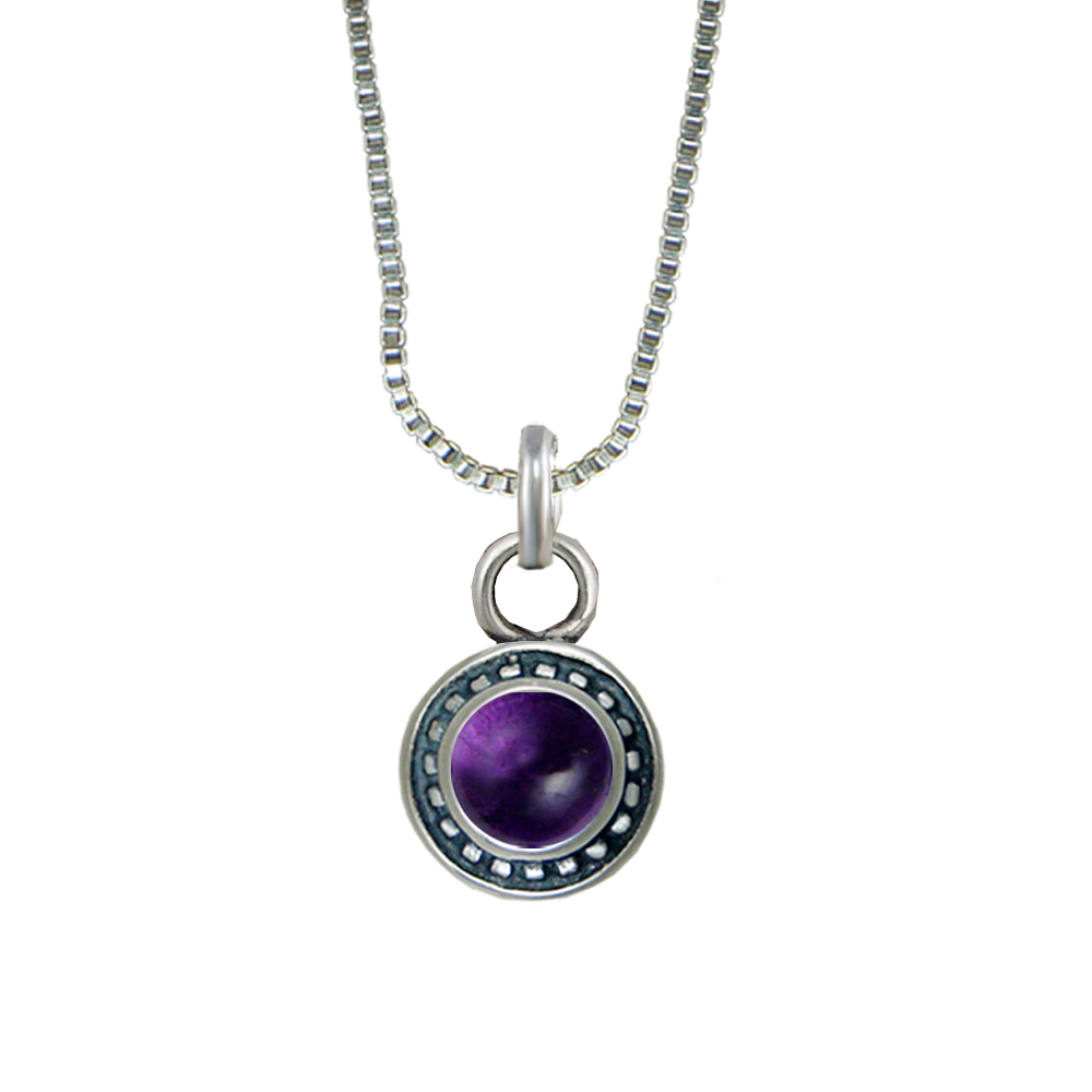 Sterling Silver Petite Little Amethyst Pendant Necklace